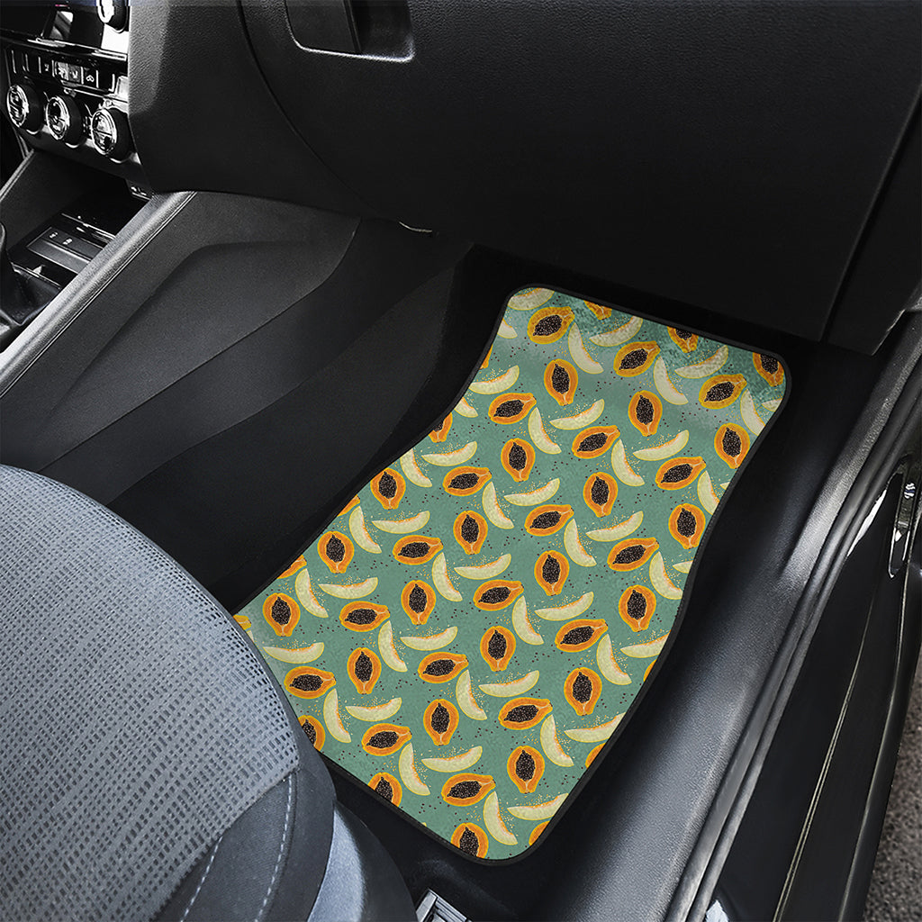 Papaya And Melon Pattern Print Front Car Floor Mats