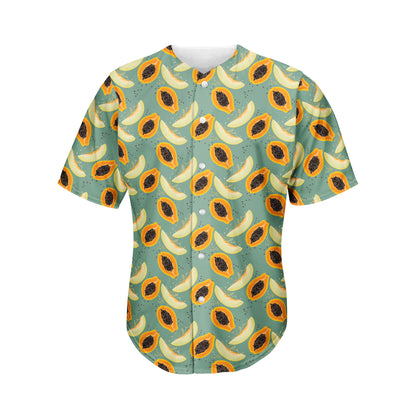 Papaya And Melon Pattern Print Men's Baseball Jersey