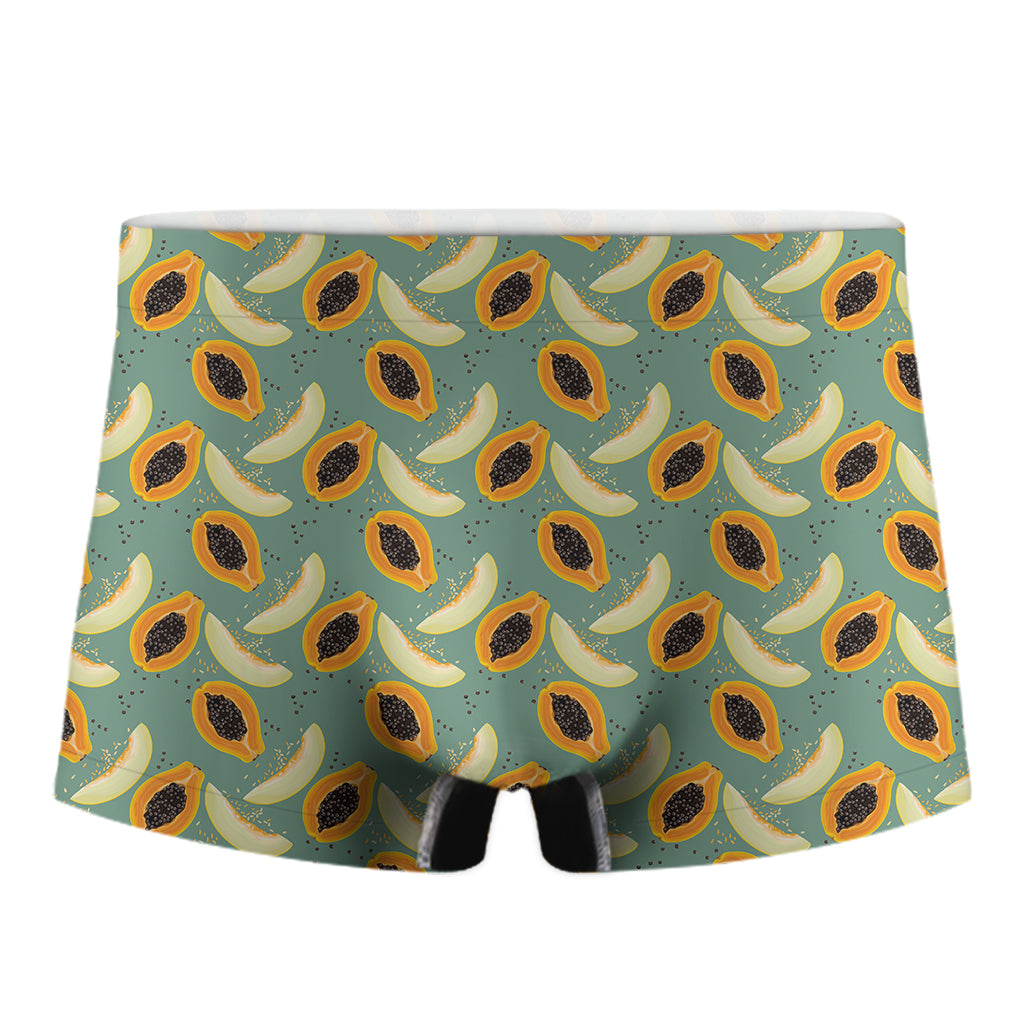 Papaya And Melon Pattern Print Men's Boxer Briefs