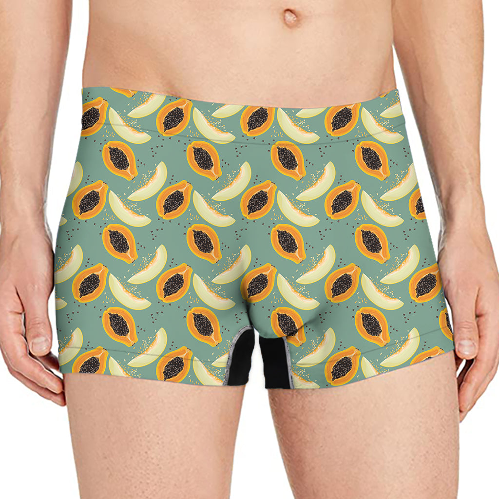 Papaya And Melon Pattern Print Men's Boxer Briefs