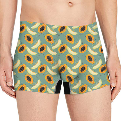 Papaya And Melon Pattern Print Men's Boxer Briefs