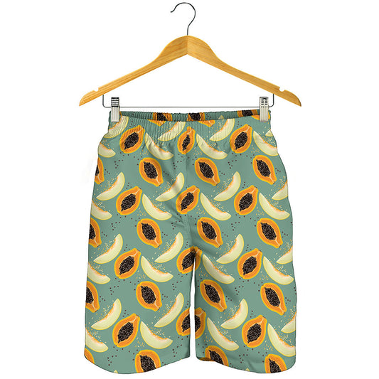 Papaya And Melon Pattern Print Men's Shorts