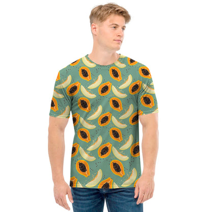 Papaya And Melon Pattern Print Men's T-Shirt
