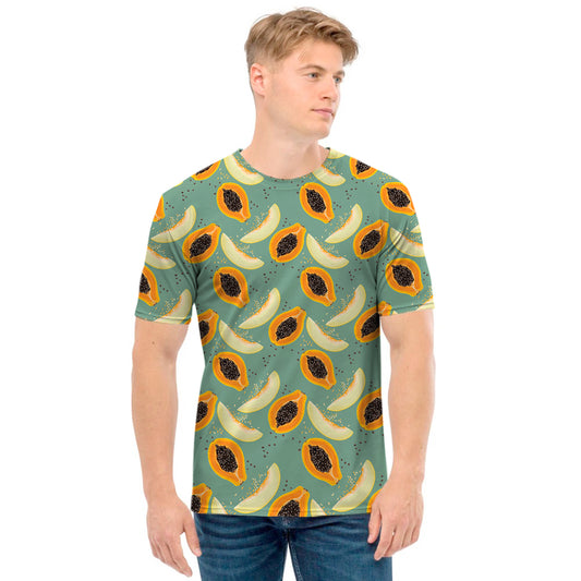 Papaya And Melon Pattern Print Men's T-Shirt