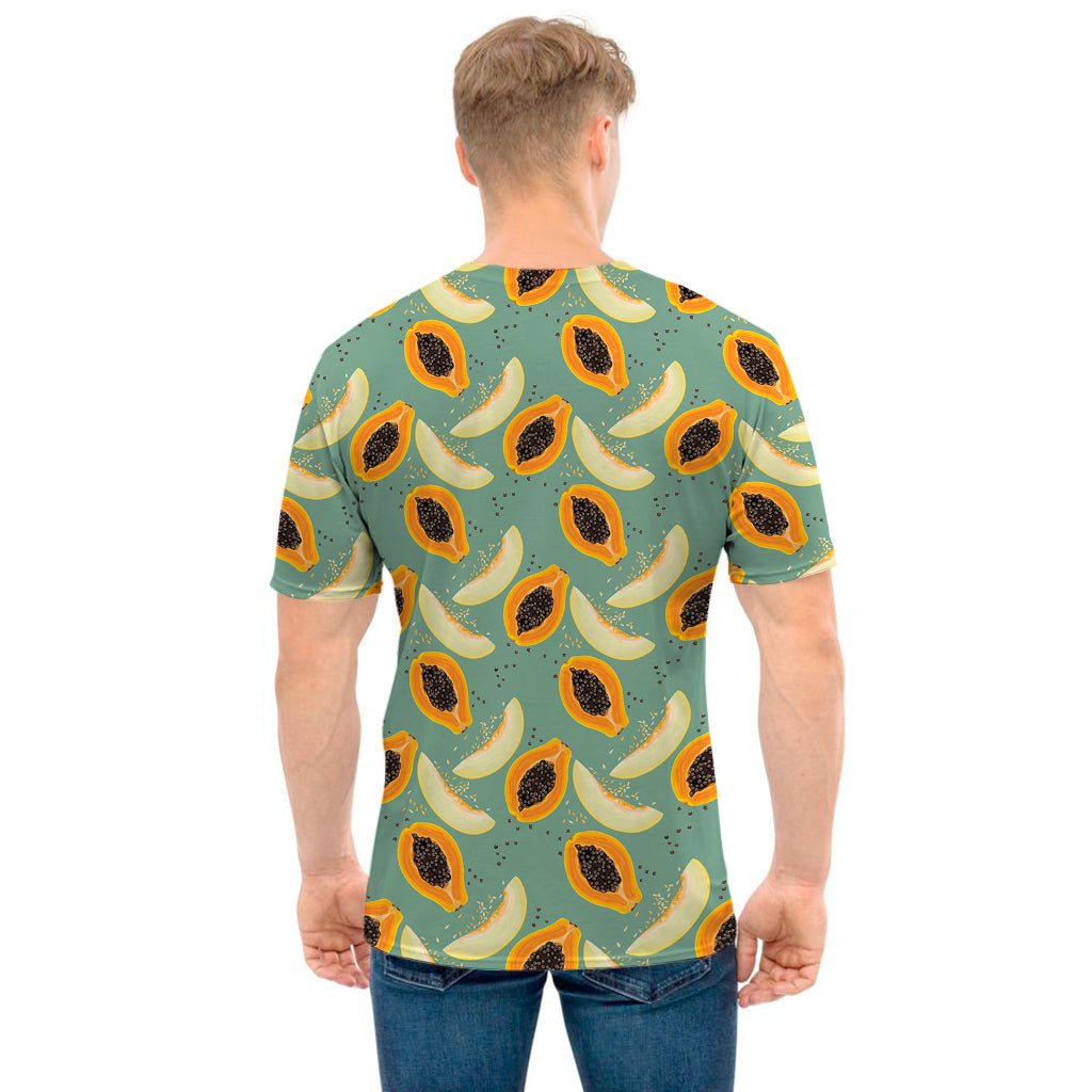 Papaya And Melon Pattern Print Men's T-Shirt