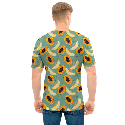 Papaya And Melon Pattern Print Men's T-Shirt