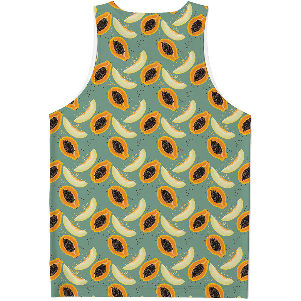 Papaya And Melon Pattern Print Men's Tank Top
