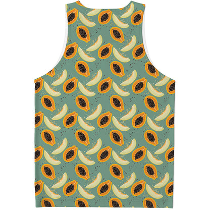 Papaya And Melon Pattern Print Men's Tank Top