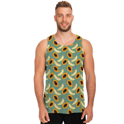 Papaya And Melon Pattern Print Men's Tank Top