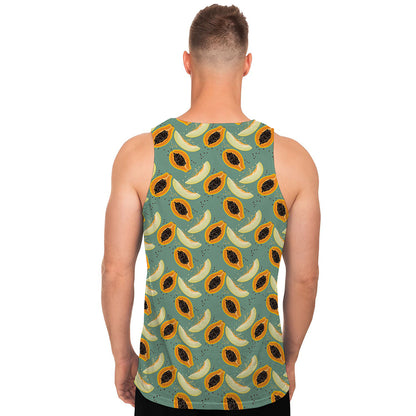 Papaya And Melon Pattern Print Men's Tank Top
