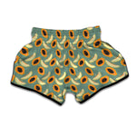 Papaya And Melon Pattern Print Muay Thai Boxing Shorts