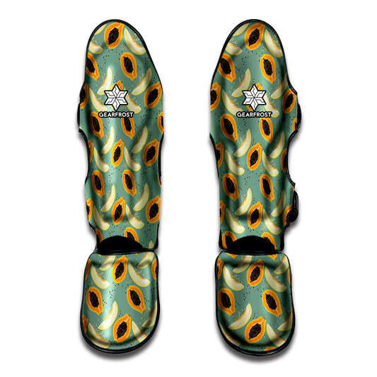 Papaya And Melon Pattern Print Muay Thai Shin Guard