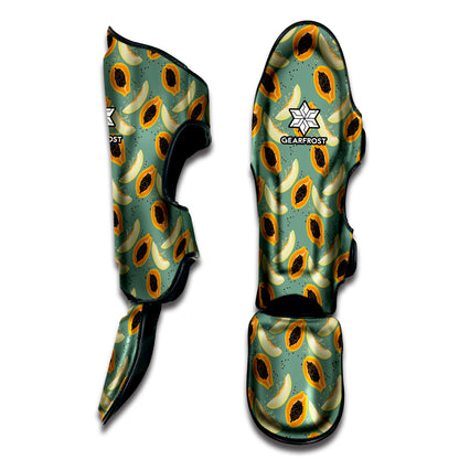 Papaya And Melon Pattern Print Muay Thai Shin Guard