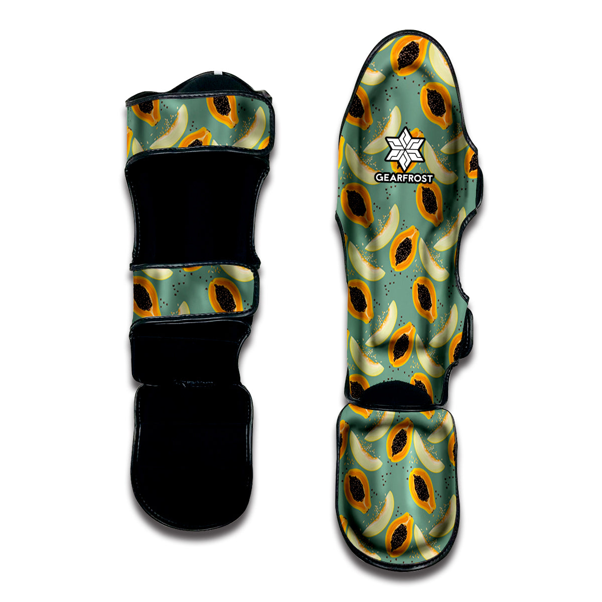 Papaya And Melon Pattern Print Muay Thai Shin Guard