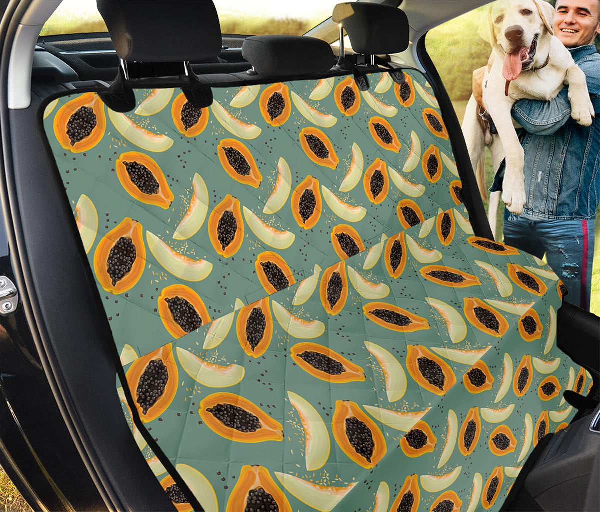 Papaya And Melon Pattern Print Pet Car Back Seat Cover