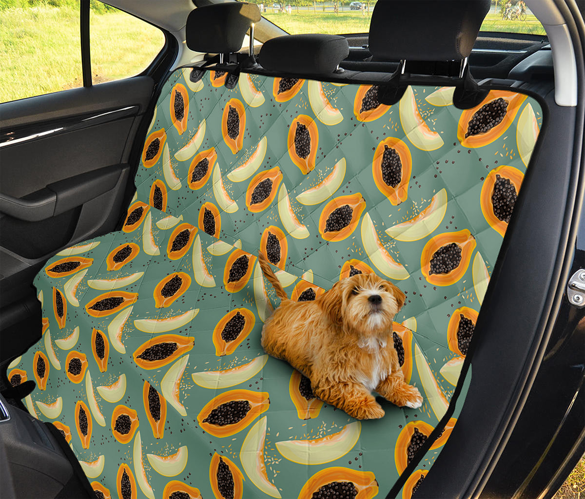 Papaya And Melon Pattern Print Pet Car Back Seat Cover