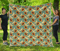 Papaya And Melon Pattern Print Quilt