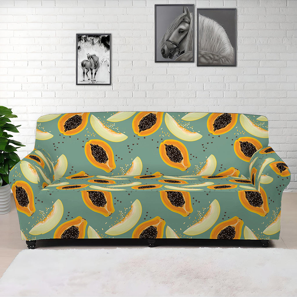 Papaya And Melon Pattern Print Sofa Cover