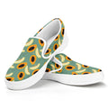 Papaya And Melon Pattern Print White Slip On Sneakers