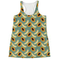 Papaya And Melon Pattern Print Women's Racerback Tank Top