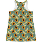 Papaya And Melon Pattern Print Women's Racerback Tank Top