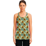 Papaya And Melon Pattern Print Women's Racerback Tank Top
