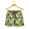 Papaya And Melon Pattern Print Women's Shorts