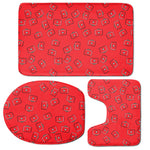 Paramedic First Aid Kit Pattern Print 3 Piece Bath Mat Set