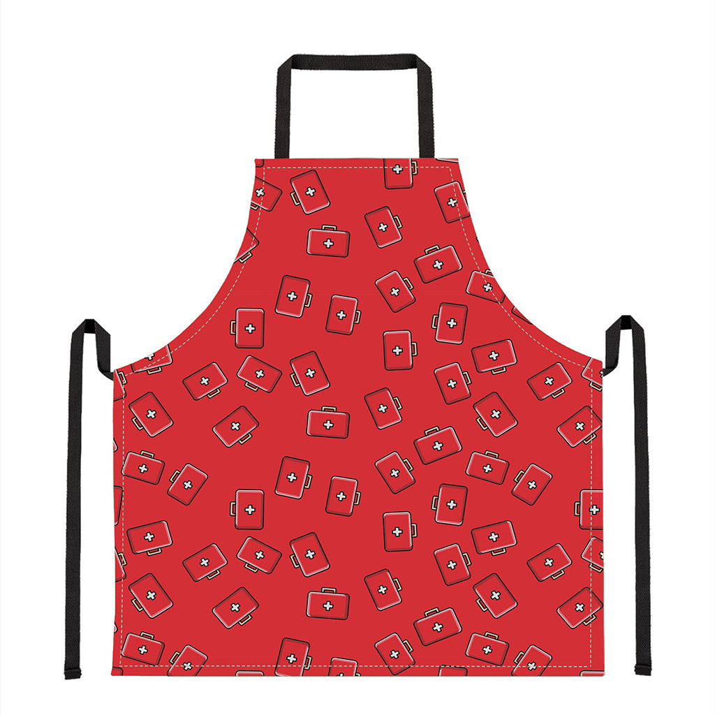 Paramedic First Aid Kit Pattern Print Apron