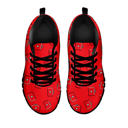 Paramedic First Aid Kit Pattern Print Black Sneakers