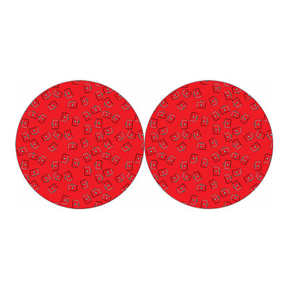 Paramedic First Aid Kit Pattern Print Car Coasters