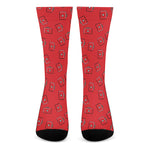 Paramedic First Aid Kit Pattern Print Crew Socks