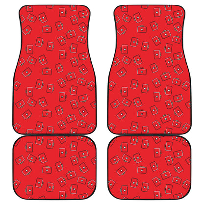 Paramedic First Aid Kit Pattern Print Front and Back Car Floor Mats