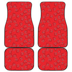 Paramedic First Aid Kit Pattern Print Front and Back Car Floor Mats