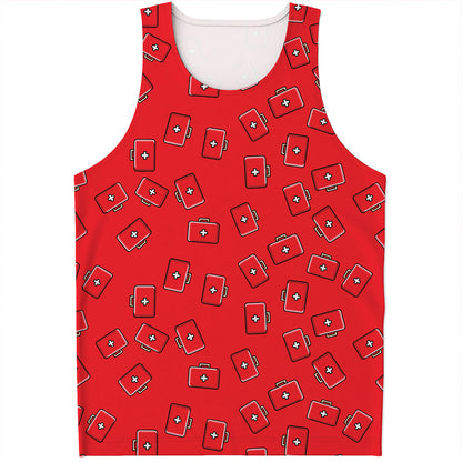 Paramedic First Aid Kit Pattern Print Men's Tank Top