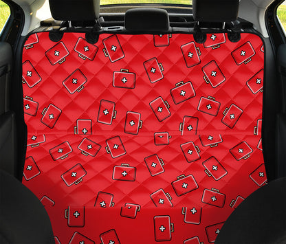Paramedic First Aid Kit Pattern Print Pet Car Back Seat Cover