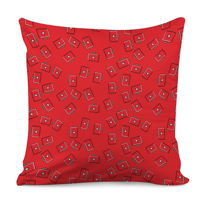 Paramedic First Aid Kit Pattern Print Pillow Cover