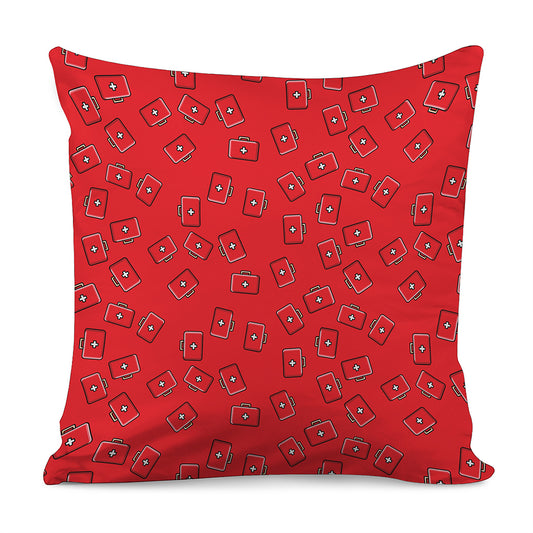 Paramedic First Aid Kit Pattern Print Pillow Cover