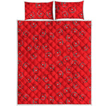 Paramedic First Aid Kit Pattern Print Quilt Bed Set