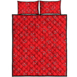 Paramedic First Aid Kit Pattern Print Quilt Bed Set