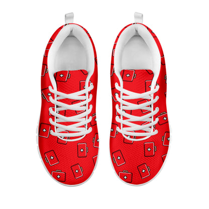 Paramedic First Aid Kit Pattern Print White Sneakers