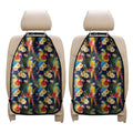 Parrot And Flower Pattern Print Car Seat Organizers