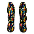 Parrot And Flower Pattern Print Muay Thai Shin Guards