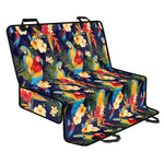 Parrot And Flower Pattern Print Pet Car Back Seat Cover