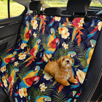 Parrot And Flower Pattern Print Pet Car Back Seat Cover
