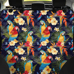 Parrot And Flower Pattern Print Pet Car Back Seat Cover