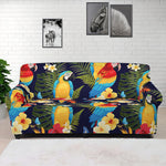 Parrot And Flower Pattern Print Sofa Cover