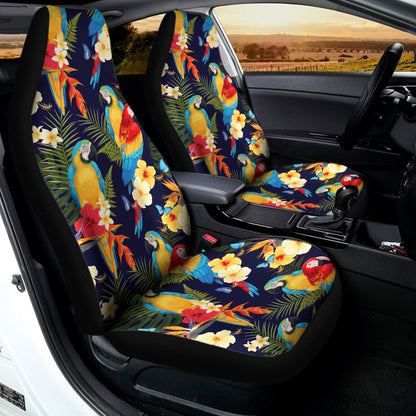 Parrot And Flower Pattern Print Universal Fit Car Seat Covers