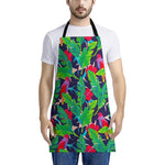 Parrot Banana Leaf Hawaii Pattern Print Apron