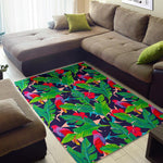 Parrot Banana Leaf Hawaii Pattern Print Area Rug GearFrost